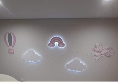 Tema com Avião e Arco Íris